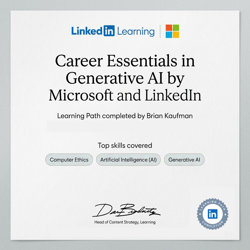 Career Essentials in Generative AI by Microsoft and LinkedIn